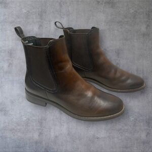 Thursday Boot Co Duchess Leather Chelsea Boots Womens 7.5 Black Coffee/Brown